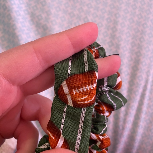 Handmade football scrunchie - Picture 2 of 3